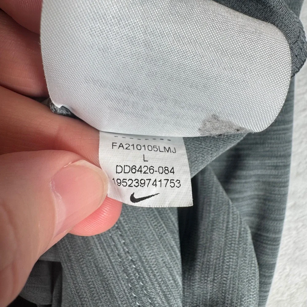 Nike Pro Dri-FIT Womens Tank Top Grey Heather Crop Racerback DD6426-084 Large - Picture 6 of 8
